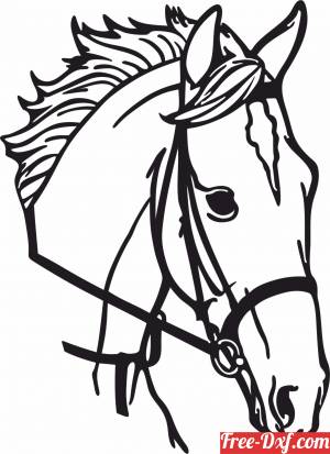 download Horse face clipart free ready for cut