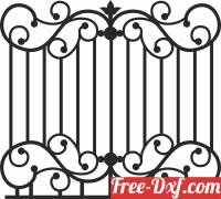 download Wrought Gate Door Fence free ready for cut