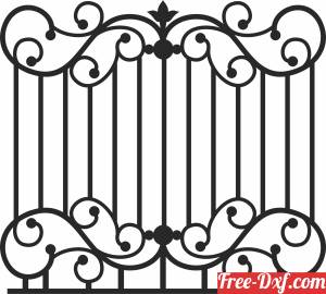 download Wrought Gate Door Fence free ready for cut