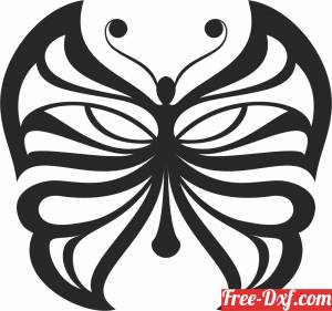 download Beautiful Butterfly wall art free ready for cut