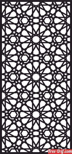 download moroccan decorative hanging screen partition door panel pattern free ready for cut