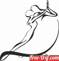download couple dancing wall decor free ready for cut