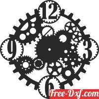 download gears wall clock free ready for cut