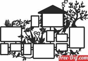 download floral frame pictures holder free ready for cut