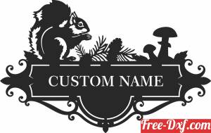 download squirrel address sign free ready for cut