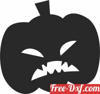 download angry Halloween  Pumpkin art free ready for cut