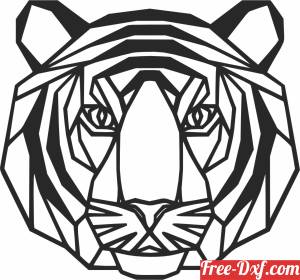 download tiger wall art free ready for cut