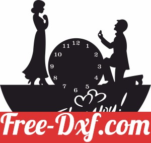 I love you couple Wall Clock