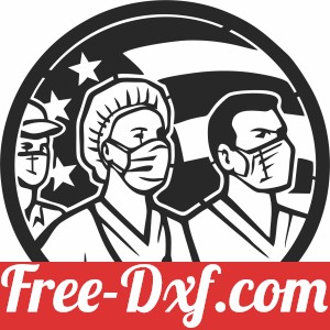 American healthcare worker heroes usa flag sign