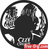 download god bless ozzy osbourne wall clock free ready for cut