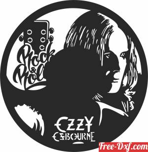 download god bless ozzy osbourne wall clock free ready for cut