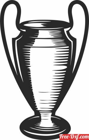 download champions league Trophy clipart free ready for cut