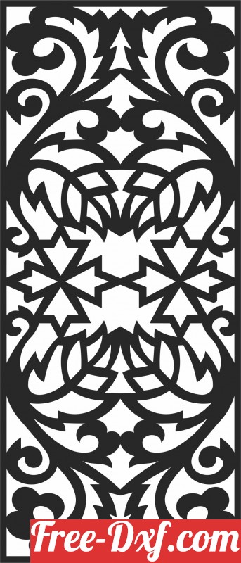 Download DECORATIVE Pattern Door Msejb High quality free Dxf f