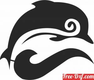 download Silhouette Dolphin clipart free ready for cut