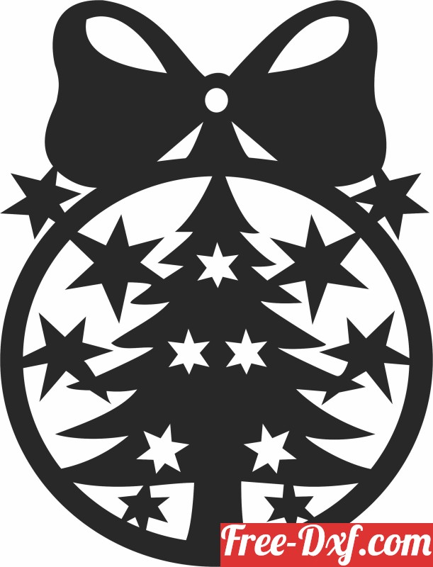 Download christmas tree stars decoration ornament dxf MzHhx High