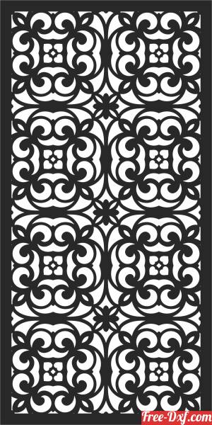 download door pattern wall screen free ready for cut