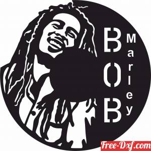 download Bob Marley Wall Clock free ready for cut