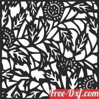 download floral wall screen partition decorative flowers pattern free ready for cut