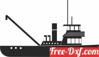 download fishing trawler boat silhouette free ready for cut
