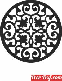 download mandala round pattern decorative art free ready for cut