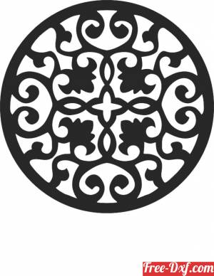 download mandala round pattern decorative art free ready for cut