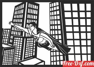download Superman Flying scene free ready for cut