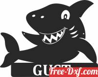 download shark monogram sign free ready for cut