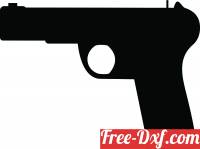 download gun silhouette free ready for cut