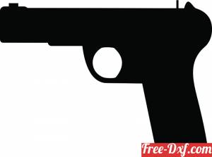 download gun silhouette free ready for cut