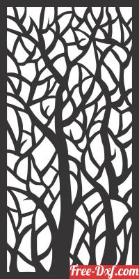 download branches decorative wall screen door pattern free ready for cut