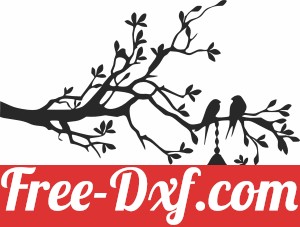 Tree Branch with birds cage
