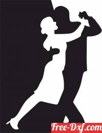 download Dance silhouette partner free ready for cut