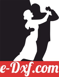 Dance silhouette partner