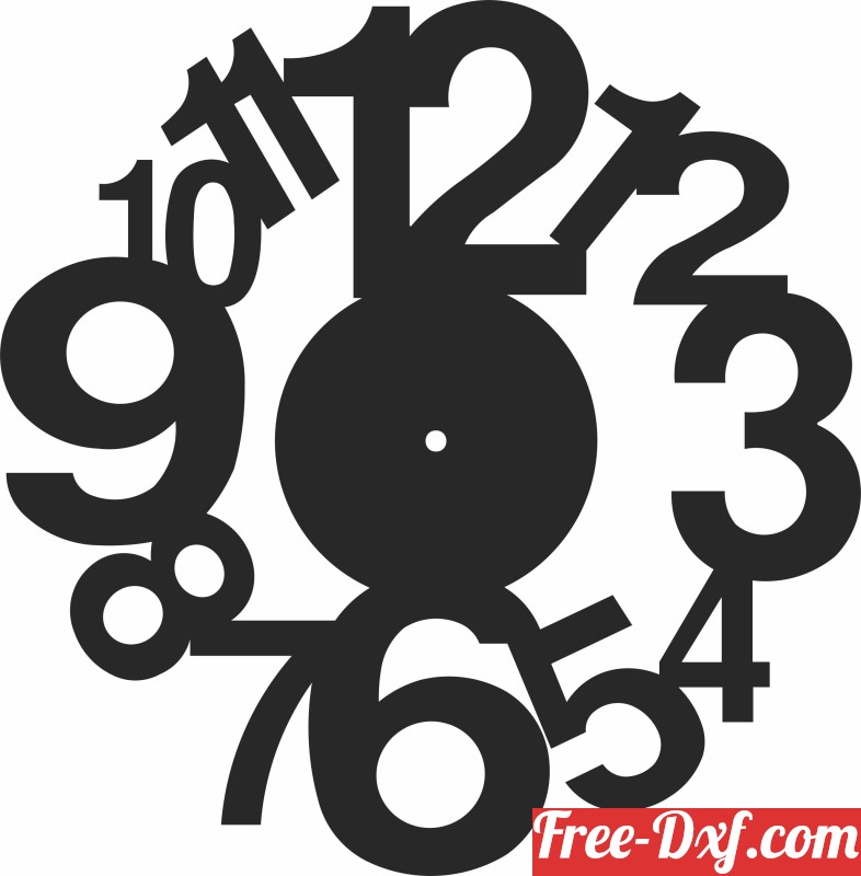Download wall clock decor NXSZr High quality free Dxf files, Svg,