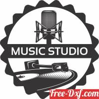 download music studio logo sign free ready for cut