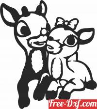 download deers love couple free ready for cut