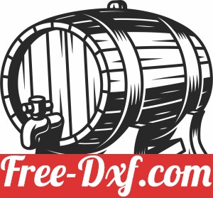 wooden beer barrel clipart