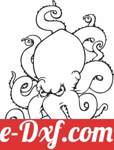 Octopus drawing clipart