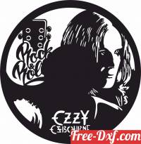 download Ozzy Osbourne Wall Clock free ready for cut