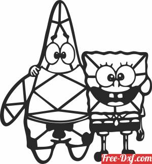 download spongebob and patrick free ready for cut