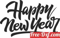 download Happy new year wall sign free ready for cut