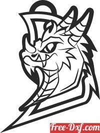 download Dragon head clipart free ready for cut