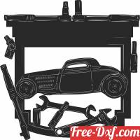 download car garage wall sign free ready for cut