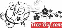 download flowers Wall art decor free ready for cut