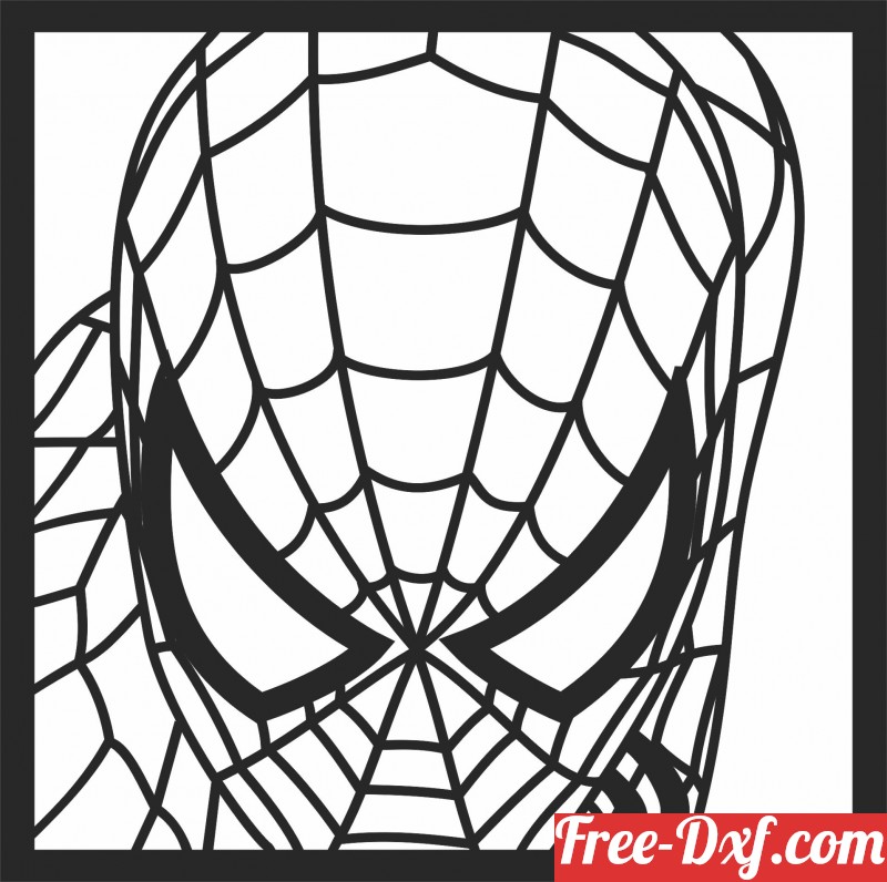 Download spider man wall clipart dxf O7He9 High quality free