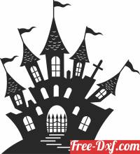 download Haunted House halloween free ready for cut