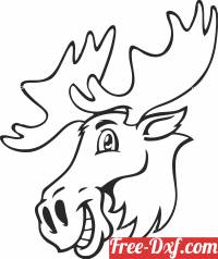 download moose head cliparts free ready for cut