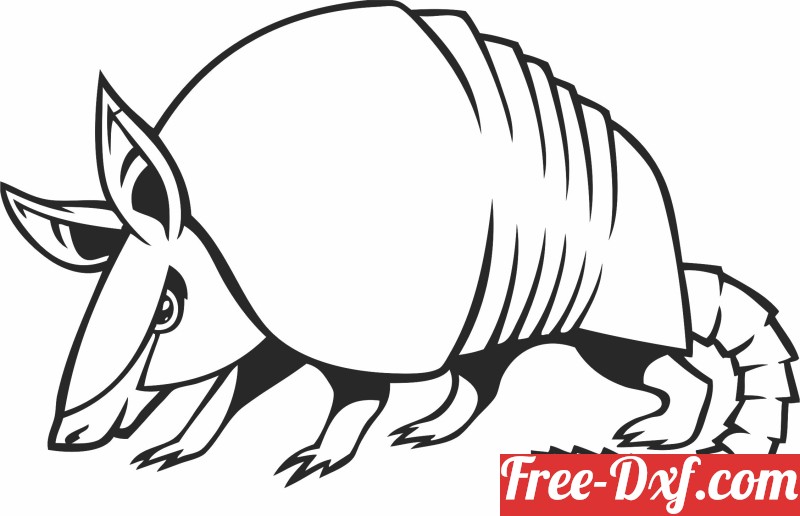 Download armadillo drawing clipart OC8BW High quality free Dxf fi