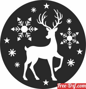 download Christmas Deer  ornaments free ready for cut
