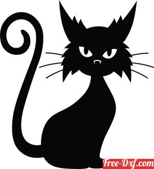 download Halloween Cat Silhouette free ready for cut